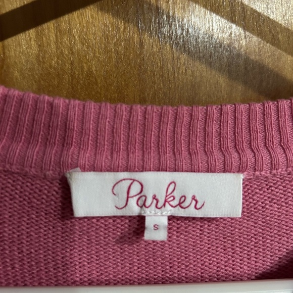 New Parker Jorja asymmetrical tie dye ruffle combo oversized sweater Small - Picture 6 of 7